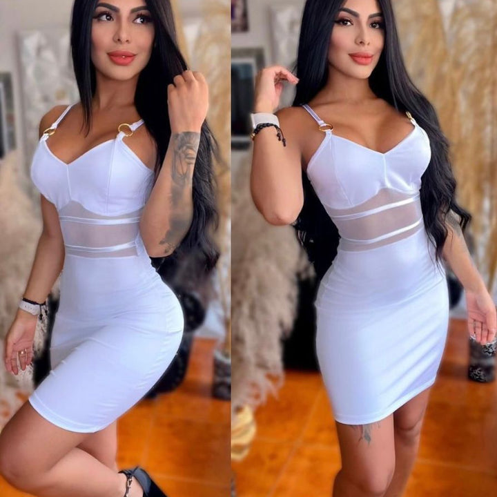VESTIDO MALLA ARGOLLAS