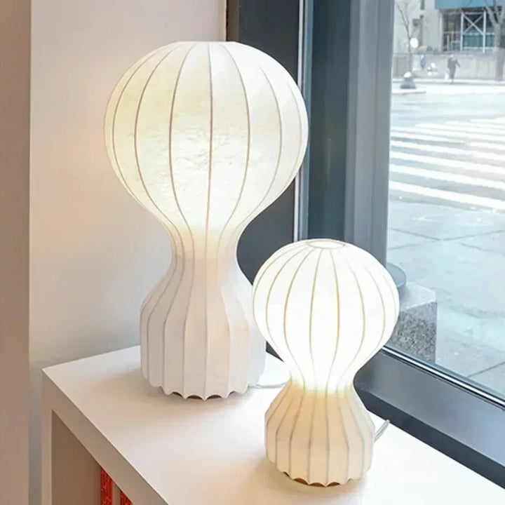 LED Silk Table Lamp Designer Cocoon Style Art Desk Light Bedroom Living Room Bedside Study Hotel Sofa Bar Home Decor Lighting