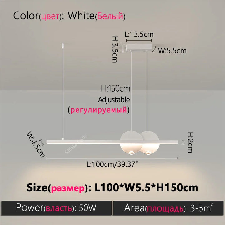 Modern Simple LED Ceiling Chandeliers For Table Dining Room Kitchen Island Chic Pendant Lamp Home Decor Hanging Lighting Fixture