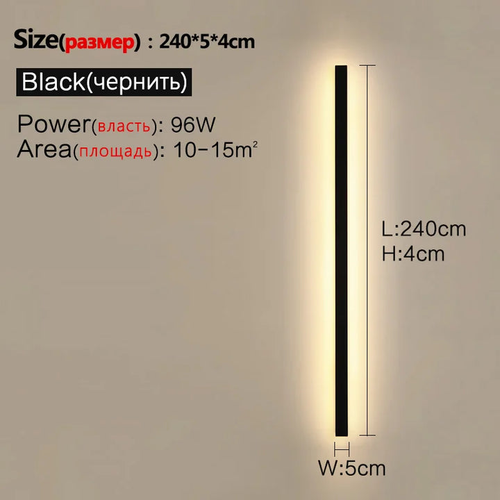 Waterproof Wall Light Outdoor Garden Wall lamps LED Lights Modern Nordic  Living Room TV Background IP65 110/220v Wall washer