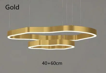 Modern Terraces Chandelier Home Indoor Lighting for Cricular Ring Led Living Room Coffee/Gold Restaurant Pendant Lamps