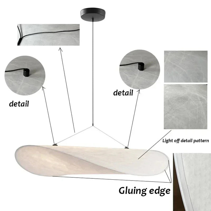 Nordic Silk Pendant Lamp Modern LED Chandeliers for Living Room Bedroom Restaurant Designer Art Indoor Decor Lighting Fixtures
