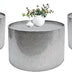 Luxury Gold Round Coffee Table Set of 3, Modern Retro Hammered Metal End Table for Living Room, 26" & 16" Accent Center Table, C