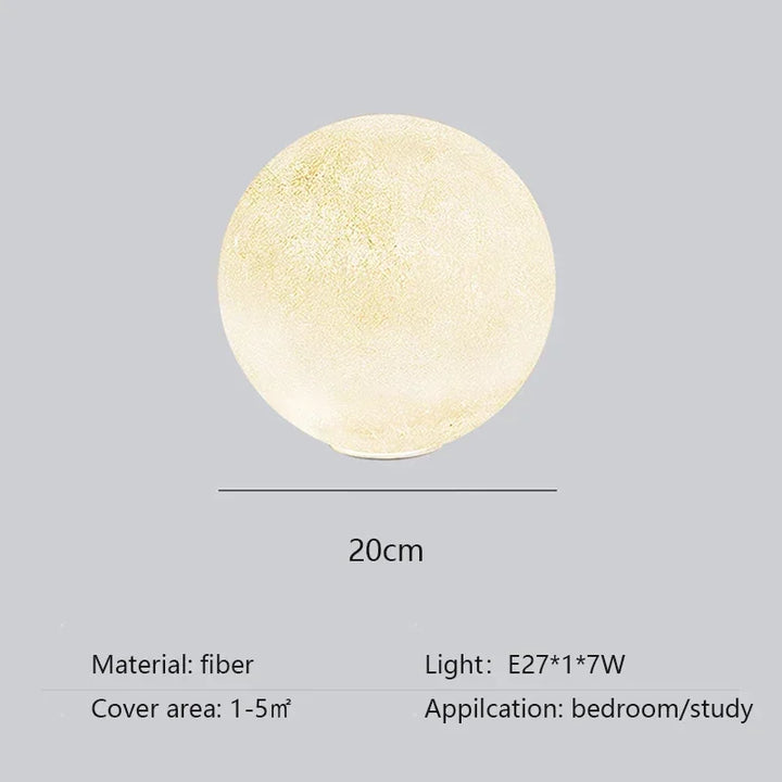 SANDYHA Nordic Style Floor Lamp Rotundity Moon Design Led Light for Living Room Bedroom Decoration Home Study Lighting Fixtures