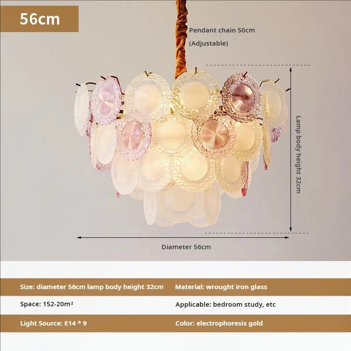 Elegant Pearl Chain LED Ceiling Chandeliers French Design Crystal Hanging Lights for Living Room Lobby Hotel Restaurant Decor