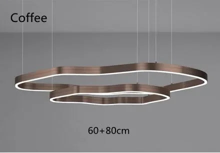 Modern Terraces Chandelier Home Indoor Lighting for Cricular Ring Led Living Room Coffee/Gold Restaurant Pendant Lamps