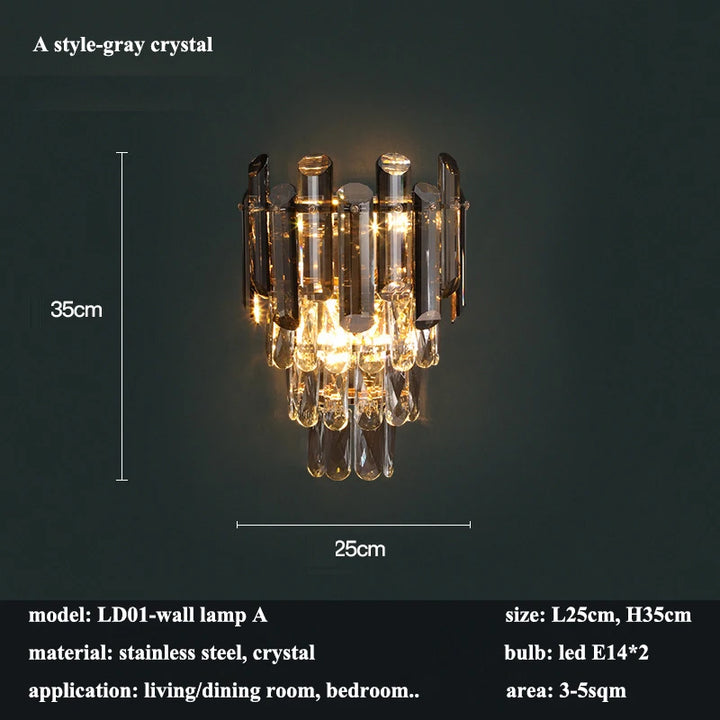 Modern Luxury Crystal Led Pendant Lights Living Dining Room Chandeliers Lighting Home Decor Bedroom Gold Hanging Lamp Luminaire