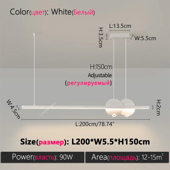 Modern Simple LED Ceiling Chandeliers For Table Dining Room Kitchen Island Chic Pendant Lamp Home Decor Hanging Lighting Fixture