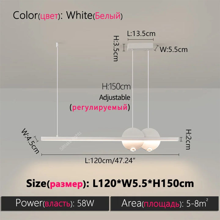 Modern Simple LED Ceiling Chandeliers For Table Dining Room Kitchen Island Chic Pendant Lamp Home Decor Hanging Lighting Fixture