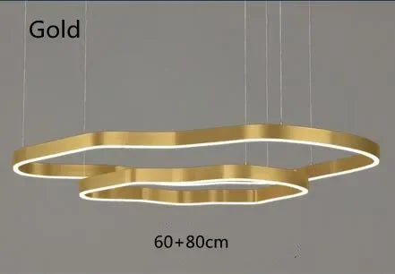 Modern Terraces Chandelier Home Indoor Lighting for Cricular Ring Led Living Room Coffee/Gold Restaurant Pendant Lamps