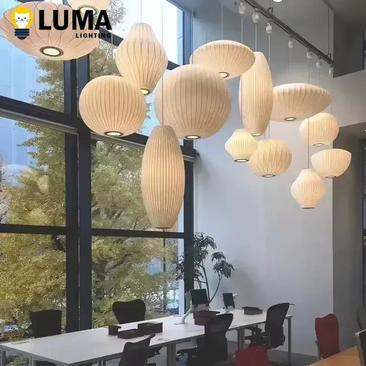 Luma Denmark Silk LED Pendant Lamp Designer Hanging Light for Living Room Hotel Hall Restaurant Modern Home Decor Factory Direct