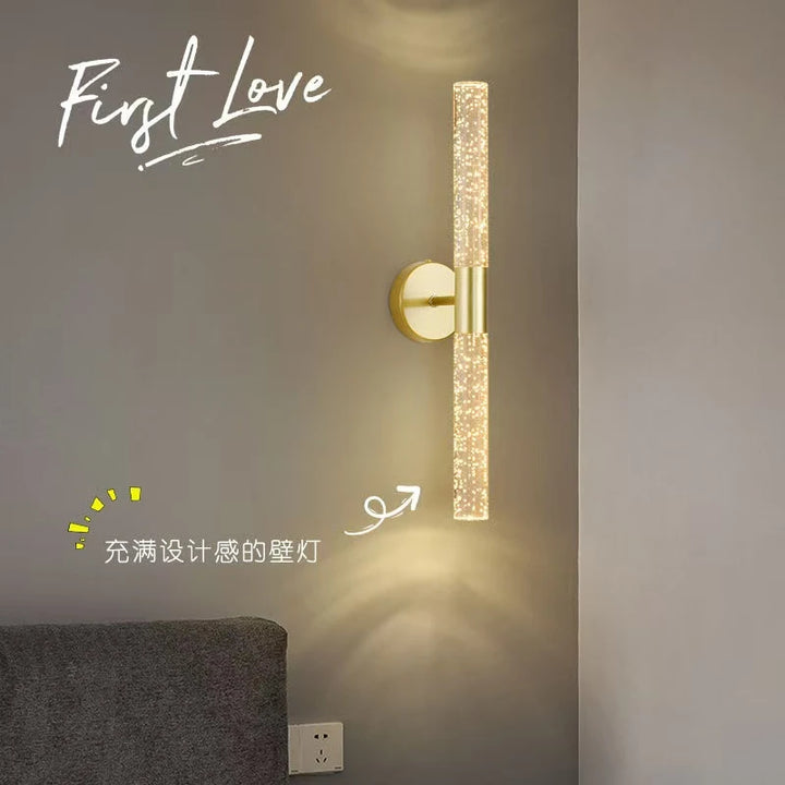 Modern up and down illuminated cylindrical Nordic minimalist creative living room background wall lamp luxurious wall lamp bedsi