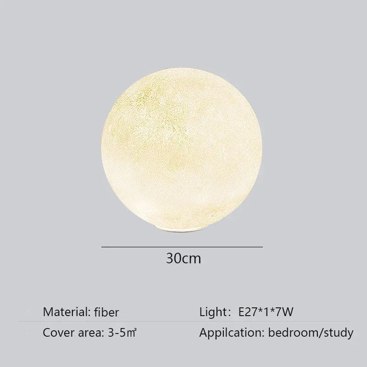 SANDYHA Nordic Style Floor Lamp Rotundity Moon Design Led Light for Living Room Bedroom Decoration Home Study Lighting Fixtures