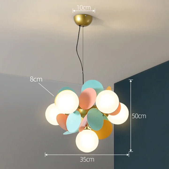 Modern Led Chandeliers Colourful Branch Chandelier for Bedroom Living Room Hanging Lamps Lustre Luxury Ceiling Light