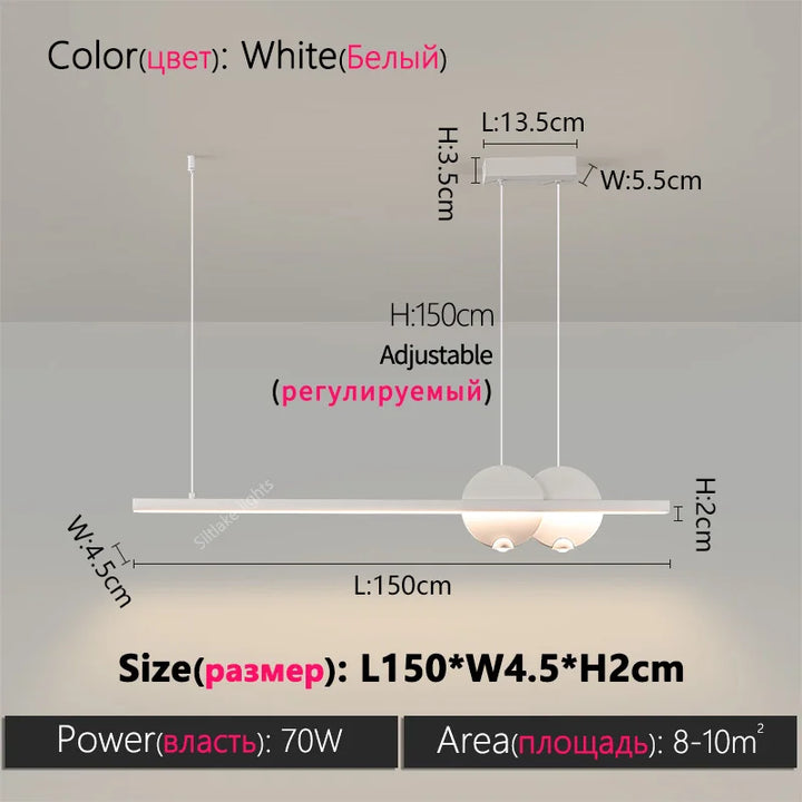 Modern Simple LED Ceiling Chandeliers For Table Dining Room Kitchen Island Chic Pendant Lamp Home Decor Hanging Lighting Fixture