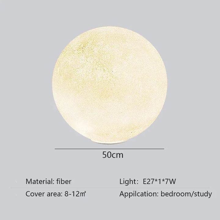 SANDYHA Nordic Style Floor Lamp Rotundity Moon Design Led Light for Living Room Bedroom Decoration Home Study Lighting Fixtures