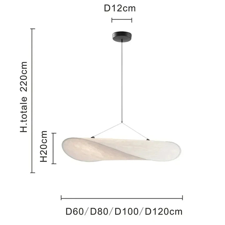 Nordic Silk Pendant Lamp Modern LED Chandeliers for Living Room Bedroom Restaurant Designer Art Indoor Decor Lighting Fixtures