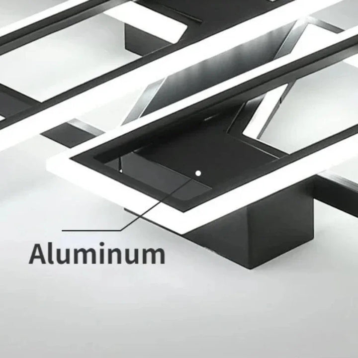 Modern Dimmable with Remote LED Ceiling Lights Minimalist Black White Aluminum Ceiling Lamps for Living Dining Room Home Decor