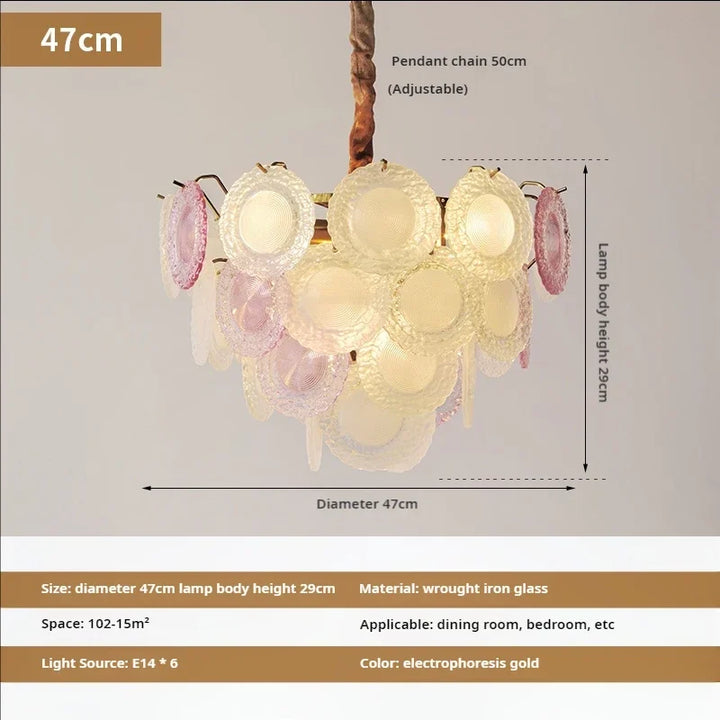 Elegant Pearl Chain LED Ceiling Chandeliers French Design Crystal Hanging Lights for Living Room Lobby Hotel Restaurant Decor