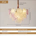 Elegant Pearl Chain LED Ceiling Chandeliers French Design Crystal Hanging Lights for Living Room Lobby Hotel Restaurant Decor