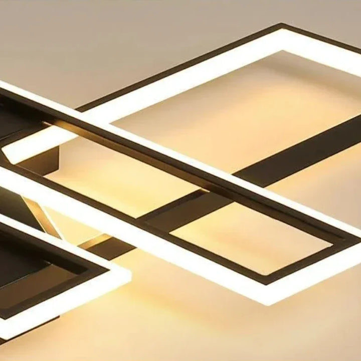 Modern Dimmable with Remote LED Ceiling Lights Minimalist Black White Aluminum Ceiling Lamps for Living Dining Room Home Decor