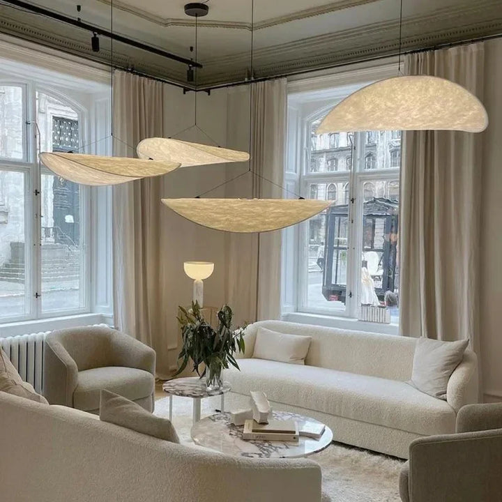 Nordic Silk Pendant Lamp Modern LED Chandeliers for Living Room Bedroom Restaurant Designer Art Indoor Decor Lighting Fixtures