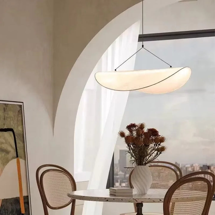 Nordic Silk Pendant Lamp Modern LED Chandeliers for Living Room Bedroom Restaurant Designer Art Indoor Decor Lighting Fixtures