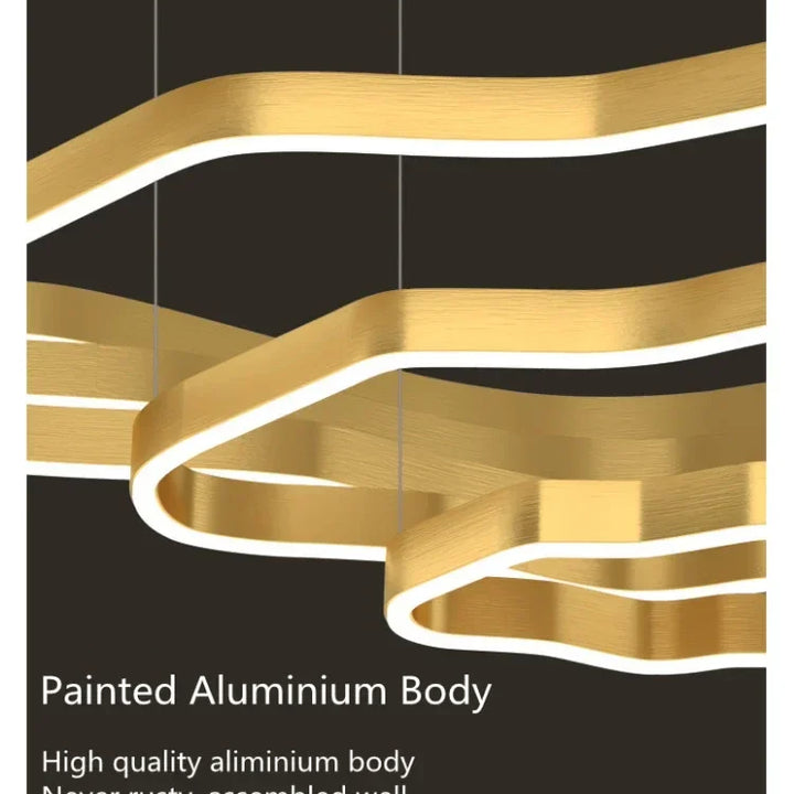 Modern Terraces Chandelier Home Indoor Lighting for Cricular Ring Led Living Room Coffee/Gold Restaurant Pendant Lamps