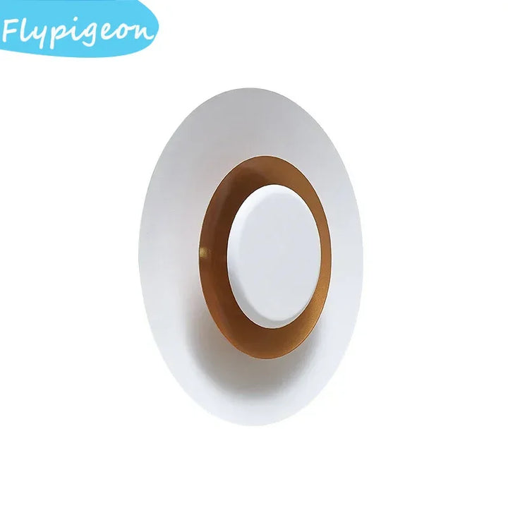 Nordic Modern White Circular LED Wall Lamp Design Background Lighting Dimmable for Bedroom Living Room Hotel Home Staircase Lamp