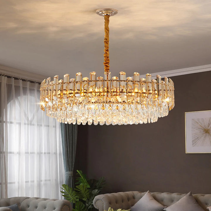Modern Luxury Crystal Led Pendant Lights Living Dining Room Chandeliers Lighting Home Decor Bedroom Gold Hanging Lamp Luminaire