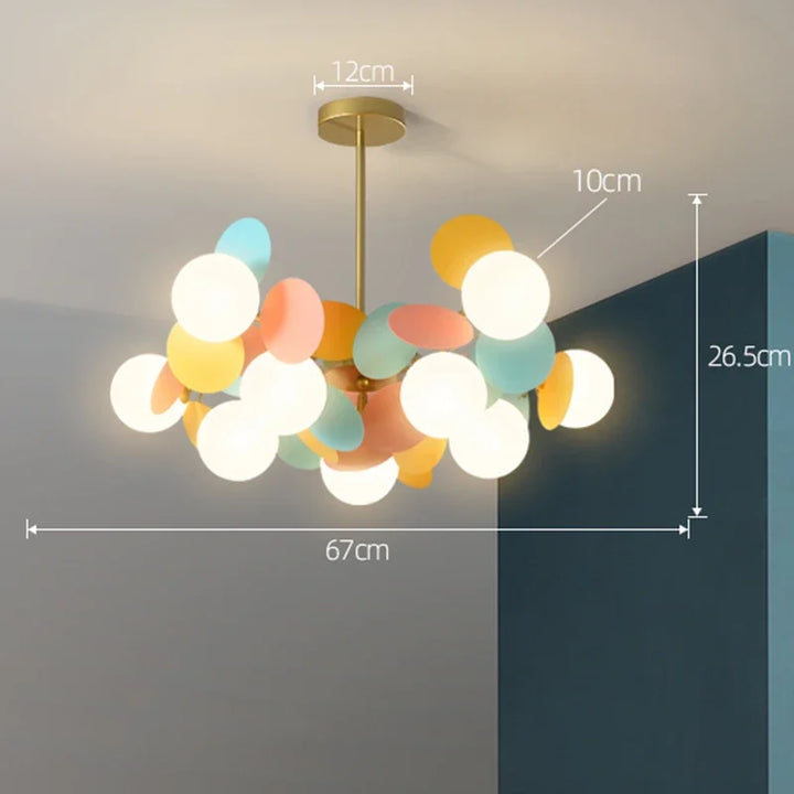 Modern Led Chandeliers Colourful Branch Chandelier for Bedroom Living Room Hanging Lamps Lustre Luxury Ceiling Light