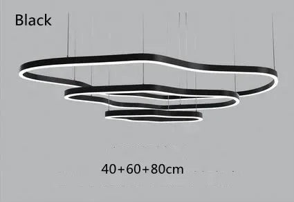 Modern Terraces Chandelier Home Indoor Lighting for Cricular Ring Led Living Room Coffee/Gold Restaurant Pendant Lamps